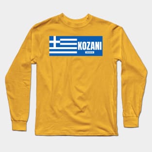 Kozani City with Greek Flag Long Sleeve T-Shirt